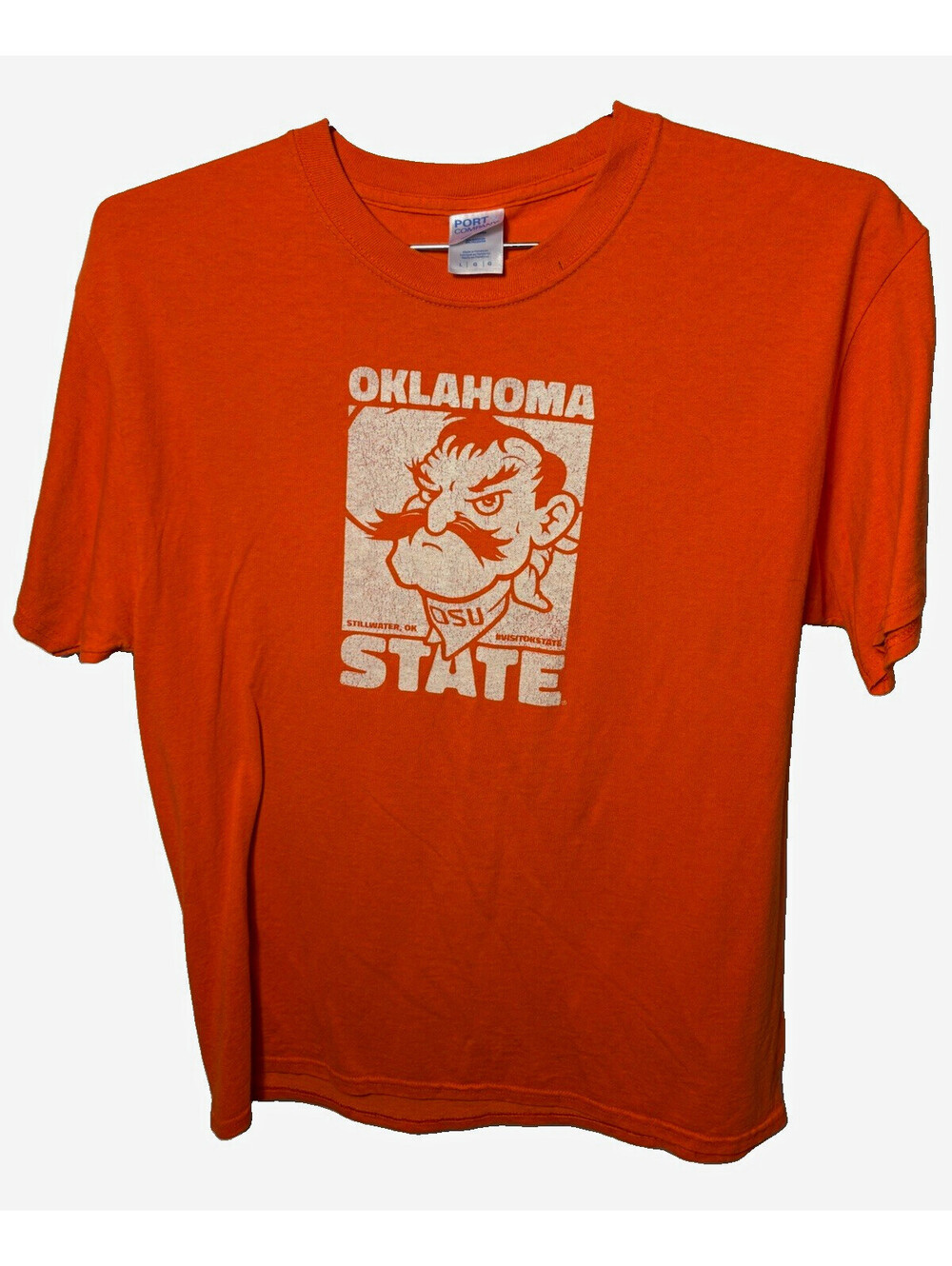 Oklahoma State Cowboys Pistol Pete T-Shirt Mens L Orange Port & Company